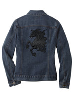 Load image into Gallery viewer, Customizable Embroidered Horse Denim Jacket - Mens

