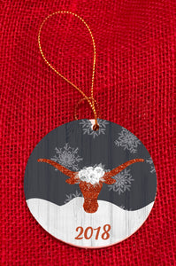 Longhorn Holiday Ornament