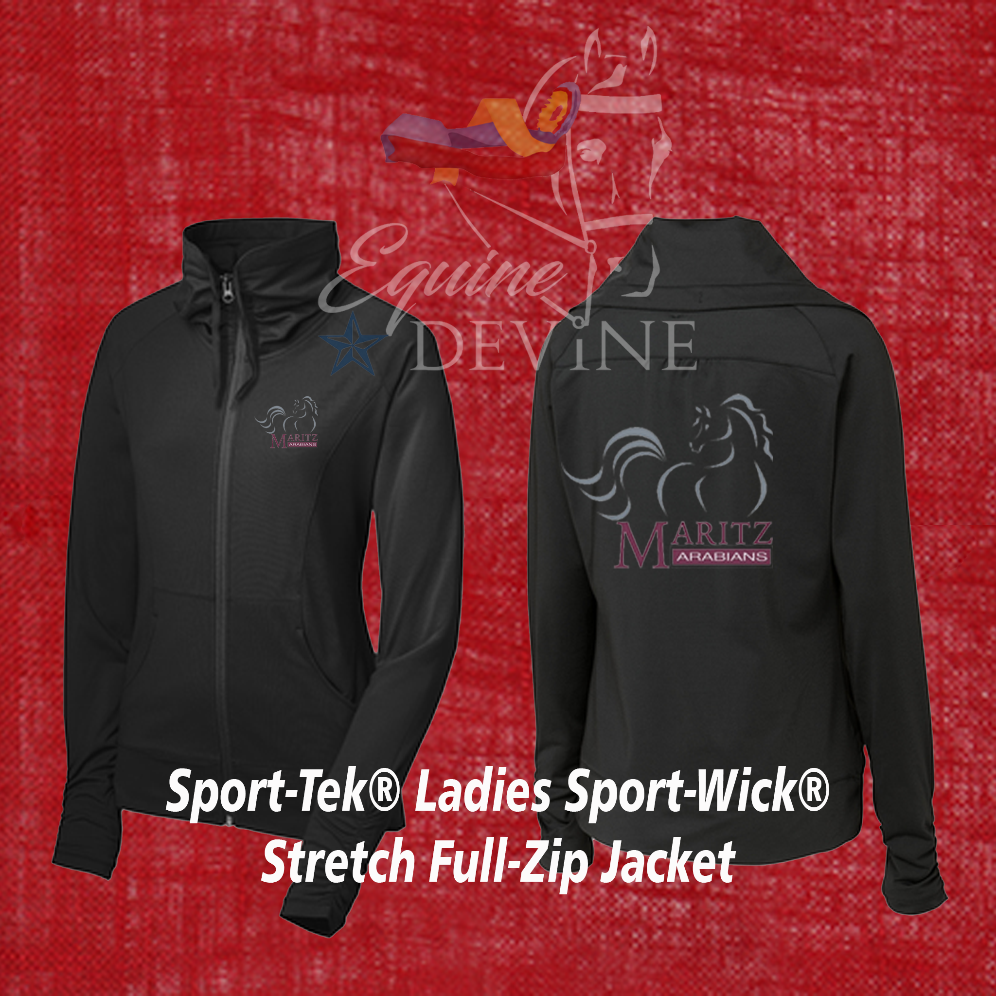 Maritz Arabians Official Embroidered Sport-Tek® Ladies Sport-Wick® Stretch Full-Zip Jacket